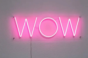 Products: Wow - Wow Neon Sign