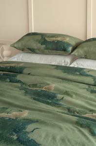 Products: Bianca Lorenne Tsuru Spruce Linen Cotton Duvet Cover Set