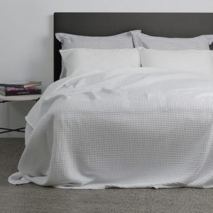 Seneca Premier Waffle White Blanket