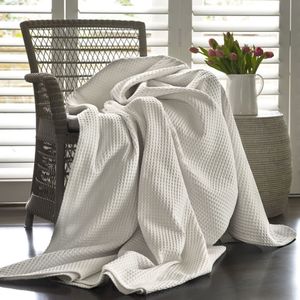 Products: Baksana Artemis Silver Waffle Blanket 100% Egyptian Cotton