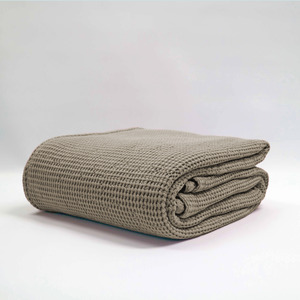 Baksana New Bliss Stonewashed Beige Throws, Blankets & Optional Eurocases (Pair)