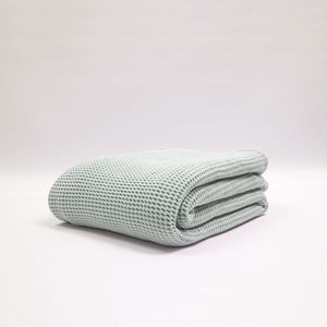 Baksana New Bliss Stonewashed Duck Egg Throws, Blankets & Optional Eurocases (Pair)