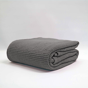 Baksana New Bliss Stonewashed Grey Throws, Blankets & Optional Eurocases (Pair)