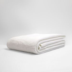 Baksana New Bliss Stonewashed White Throws, Blankets & Optional Eurocases (Pair)