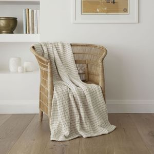 Baksana Vigo Throw Cream with Beige Stripes