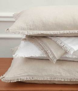 MM Linen - Laundered Linen - Tassel Eurocases (Pair) - Natural