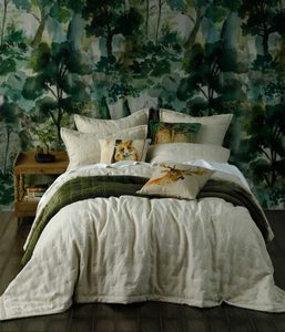 MM Linen - Laundered Linen - Quilted Eurocases (Pair) - Natural