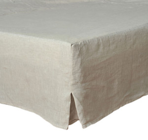 MM Linen Laundered Linen Bed Skirt-Valance Natural Superking