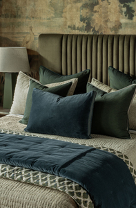 Bianca Lorenne Riga Prussian Blue Comforter Luxury Velvet Comforter NZ