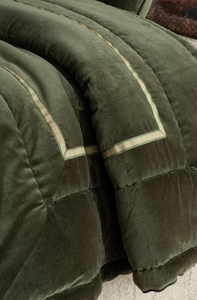 Bianca Lorenne Luchesi Olive Comforter Luxury Velvet Comforter NZ