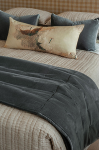 Bianca Lorenne Riga Charcoal Comforter Luxury Velvet Comforter NZ