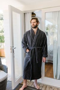 Baksana Unisex Luxury Hotel Robe Gunmetal