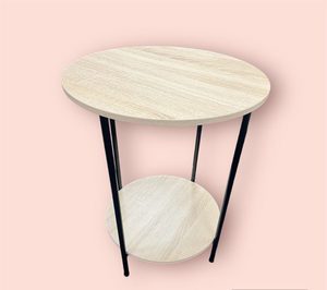 Oak Round End Table – Nest Furniture