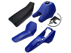 Body Work Fenders: Plastic Fender Body Seat Gas Fuel Tank Kit for Yamaha PW80 PW 80