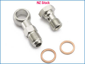 Turbos Parts: Turbo Coolant Banjo Bolt M14x1.5 to 6AN -6 Garrett GT25 GT28 GT30 MHI TD05 TD06