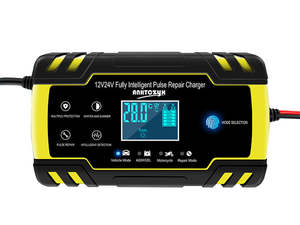 Battery Terminals Chargers: 12V/24V Motorcycle Car Battery Charger