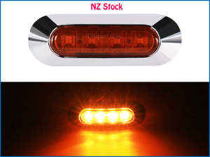 Truck Trailer Parts: 12V / 24V Amber LED Caravan Truck Trailer Side Marker Light E-Marked