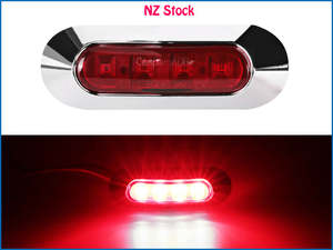12V / 24V Red LED Caravan Truck Trailer Side Marker Light E-Marked