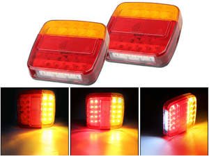 Truck Trailer Parts: 2pcs 12V 26 LED Truck Trailer Tail Lights Taillight Brake Lights