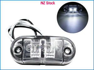 12V/24V White LED Side Marker Light for Car Trailer Truck E-Marked