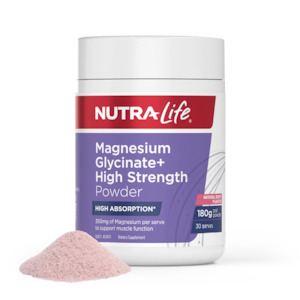 Nutra Life: Nutra-Life Magnesium Glycinate + High Strength Powder