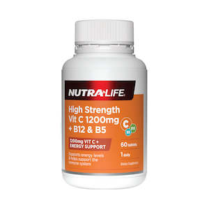 Nutra Life: Nutra-Life High Strength Vit C 1200mg + B12 & B5