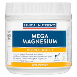Ethical Nutrients Mega Magnesium Powder - Citrus Flavour