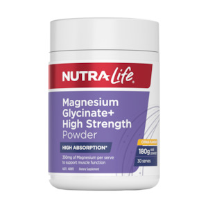 Nutra-Life Magnesium Glycinate + High Strength Powder - Citrus Flavour