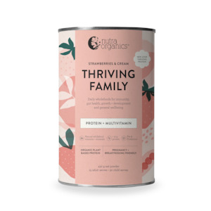 Nutra Organics Thriving Family Protein + Multivitamin - Strawberries & Cream