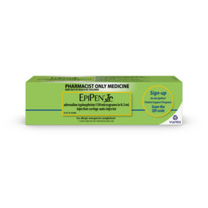 Pharmacist Only Medicines: EpiPen Junior Adrenaline 150mcg/0.3mL Auto-Injector
