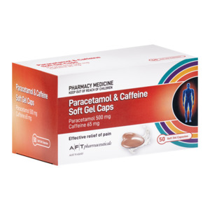 Pharmacy Only Medicines: Paracetamol & Caffeine Soft Gel Caps