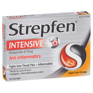 Strepfen Intensive Lozenges - Sugar Free Orange