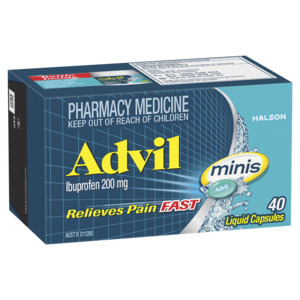 Pharmacy Only Medicines: Advil Minis Liquid Capsules for Pain Relief