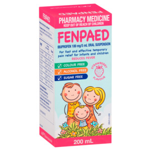 Fenpaed Ibuprofen Oral Liquid - Strawberry Flavour