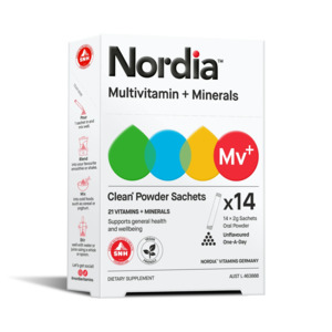 Minerals: Nordia Multivitamin + Minerals Clean Powder Sachets