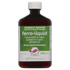 Iron: Ferro-Liquid Iron Oral Liquid Solution