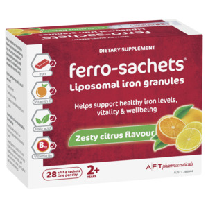 Ferro-Sachets Liposomal Iron Granules - Zesty Citrus Flavour