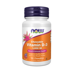 Vitamin D: NOW Foods Vitamin D-3 1000 IU Chewable