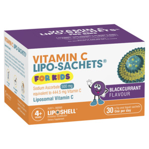 Liposomal Supplements: Vitamin C Lipo-Sachets Liposomal Vitamin C For Kids - Blackcurrant Flavour