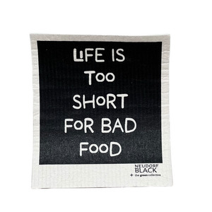 Neudorf Black: Spruce Dishcloth - Life is too short for bad food.