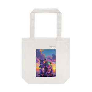 Welcome to My Brain (Frog Friends) Cotton Canvas Tote Bag NIE Project