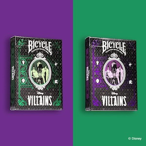 Standard Playing Cards: Bicycle Disney Villains Green/Purple Playing Cards