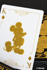 Valentine S Day: Disney Mickey Mouse Black and Gold Playing Cards by Bicycle
