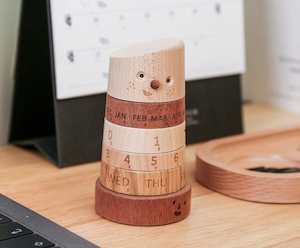 Gift: Rotating Calendar Wooden Man
