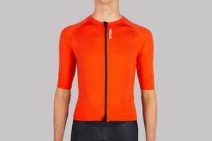 Mens Jerseys: Prime Tangerine merino cycle jersey