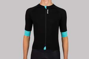 Mens Jerseys: Origin merino cycle jersey - Egg & Black