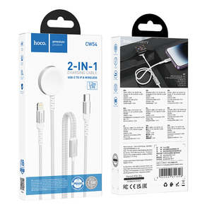 Hoco Usb Cable: 2 in 1 USB-C to Lightning & iWatch Charging Cable (CW54)