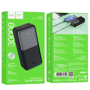 Hoco Power: 22.5W PD+QC Power Bank w/ LED % Display (30000mAh) (J136B)