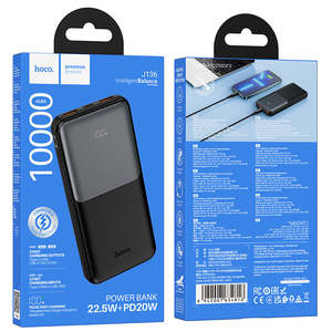 22.5W PD+QC Power Bank w/ LED % Display (10000mAh) (J136)