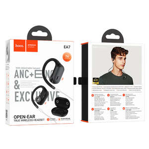 Open Ear TWS Earbud w/ Ear Hook, ANC+ENC Noise Cancellation, 7 Hours, Detachable Strap (EA7)